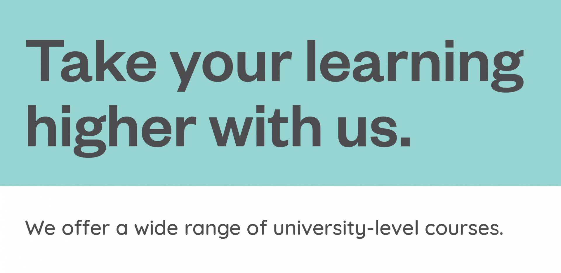 School leaver courses at Sunderland College College HE graphic