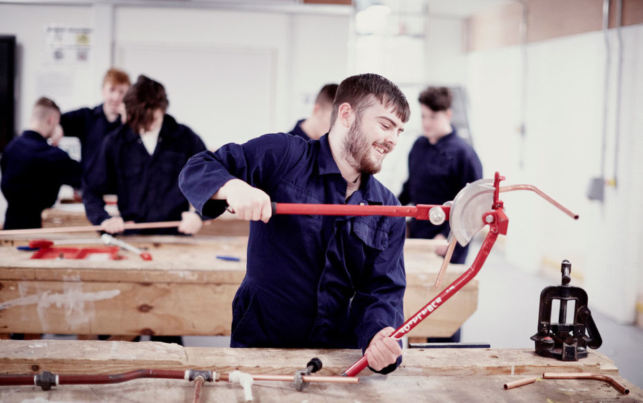 Plumbing course at Sunderland College