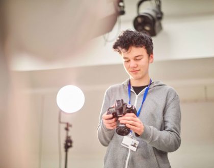 A photography student at Sunderland College