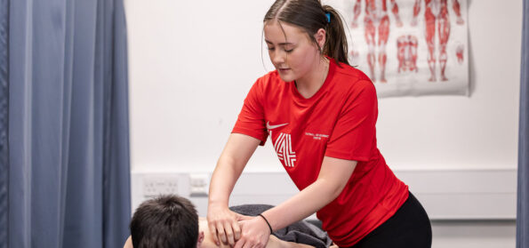 Level 3 Massage therapist student at Sunderland College.