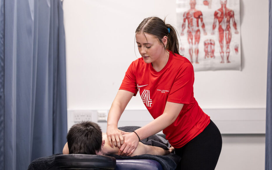 Level 3 Massage therapist student at Sunderland College.